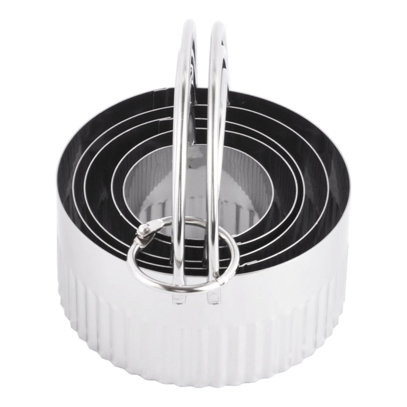 5Pcs / Set Stainless Steel Cookie Cutters with Handle Mousse Cake Baking Mold (BPA Free, No FDA)