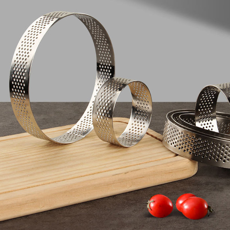 6PCS 5 / 6 / 7 / 8 / 9 / 10CM Diameter Baking Mold Stainless Steel Cake Tart Ring (BPA-Free, No FDA)