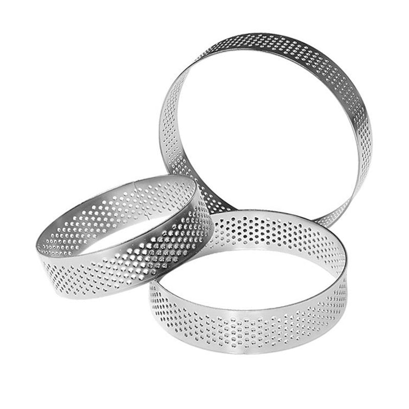 6PCS 5 / 6 / 7 / 8 / 9 / 10CM Diameter Baking Mold Stainless Steel Cake Tart Ring (BPA-Free, No FDA)