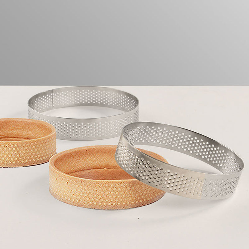 6PCS 5 / 6 / 7 / 8 / 9 / 10CM Diameter Baking Mold Stainless Steel Cake Tart Ring (BPA-Free, No FDA)