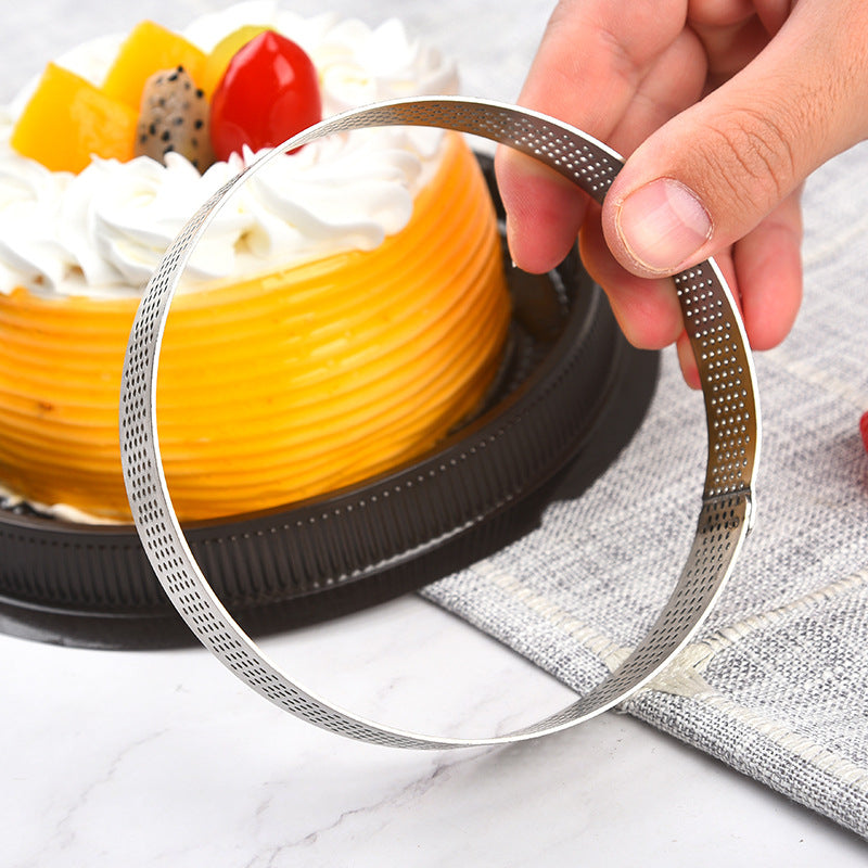 10CM Diameter 304 Stainless Steel Tart Ring for Making Crumpet Cake Mousse (BPA-Free, No FDA)