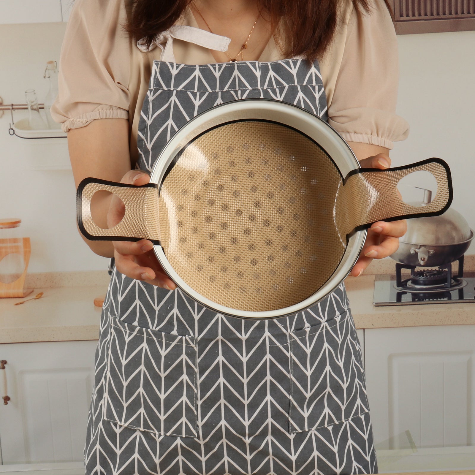 Dutch Oven Bread Baking Pad Long Handles Sling Non-stick Dough Transfer Pad (BPA Free, No FDA)
