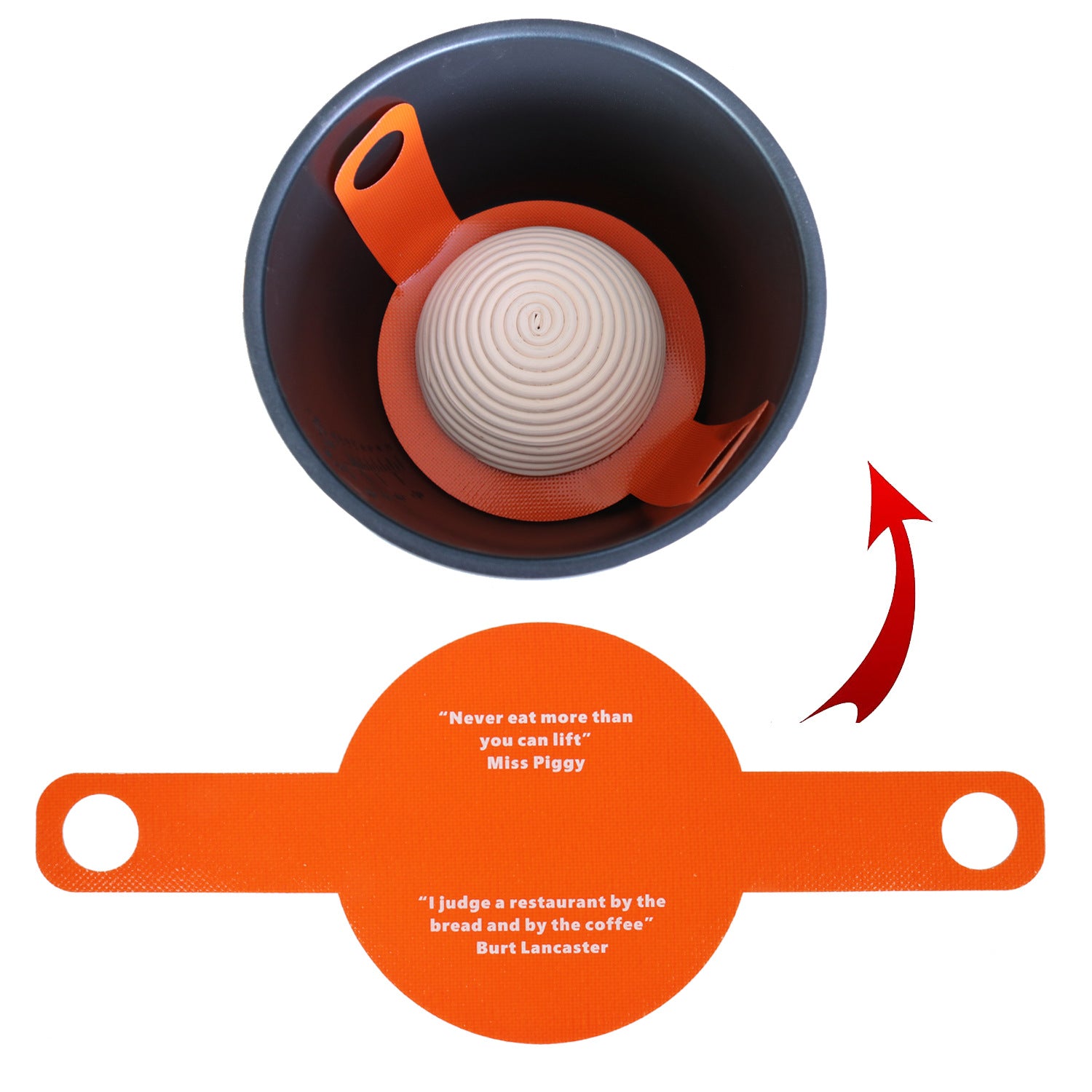Dutch Oven Bread Baking Pad Long Handles Sling Non-stick Dough Transfer Pad (BPA Free, No FDA)