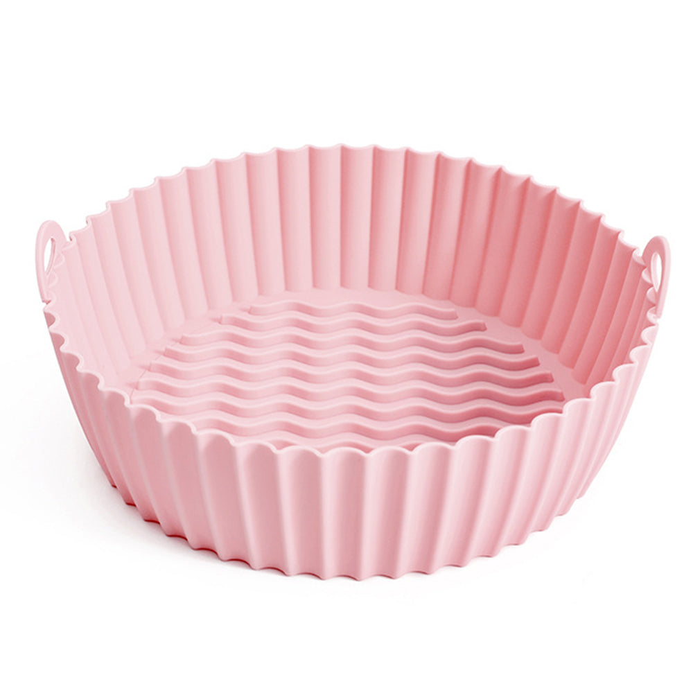 8.5-inch Air Fryer Silicone Liner Baking Tray Reusable Silicone Pot (BPA-free, No FDA Certificate)