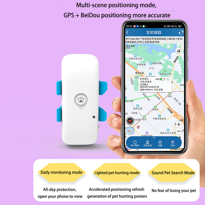 Mini 4G Pet Position Tracker IP67 Waterproof Dog GPS Collar Cat Locator Smart GPS Pets Tracker