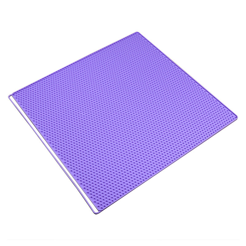 Silicone Pet Cat Litter Mat Anti-slip Kitty Paws Scratch Pad Easy to Clean - Purple
