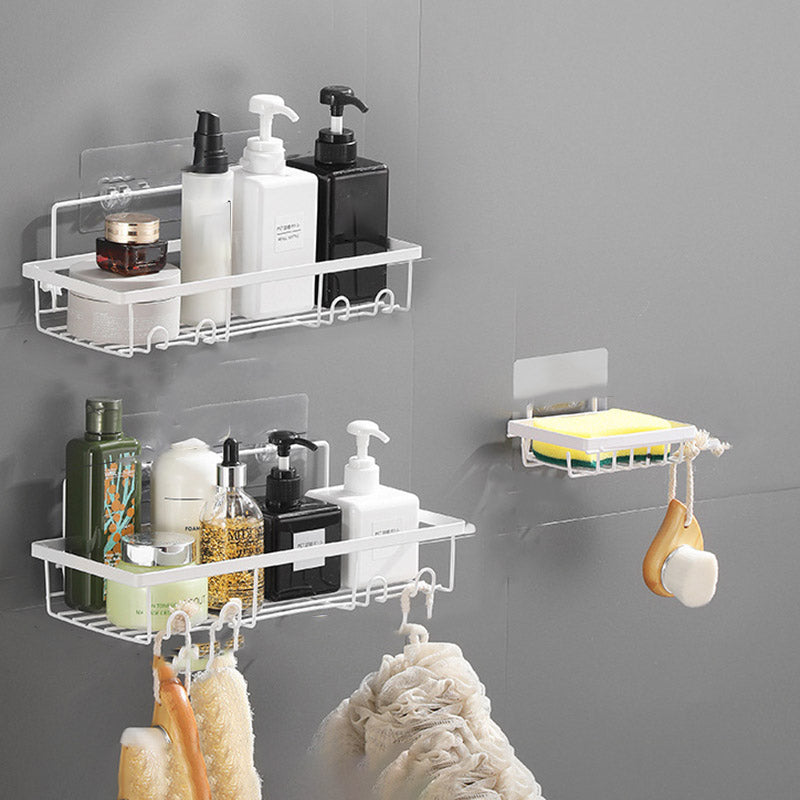 001- L02 3Pcs Shower Caddy Bathroom Shelf Organiser No Drilling Adhesive Storage Rack