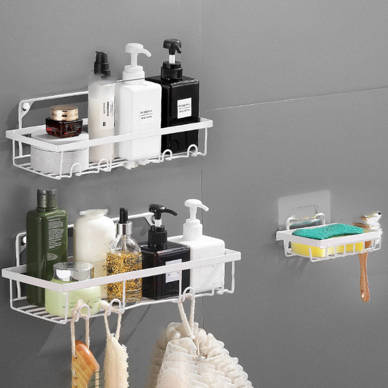 001- L02 3Pcs Wall Mounted Shower Caddy Storage Rack Shelf Organiser No Drilling / Drilling