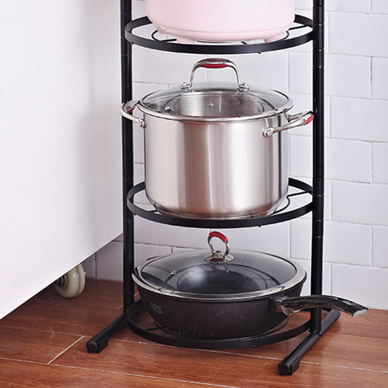 001-ZJ-GJ002 Kitchen Utensils Storage Rack 3-Tier Pot and Pans Shelf Stand