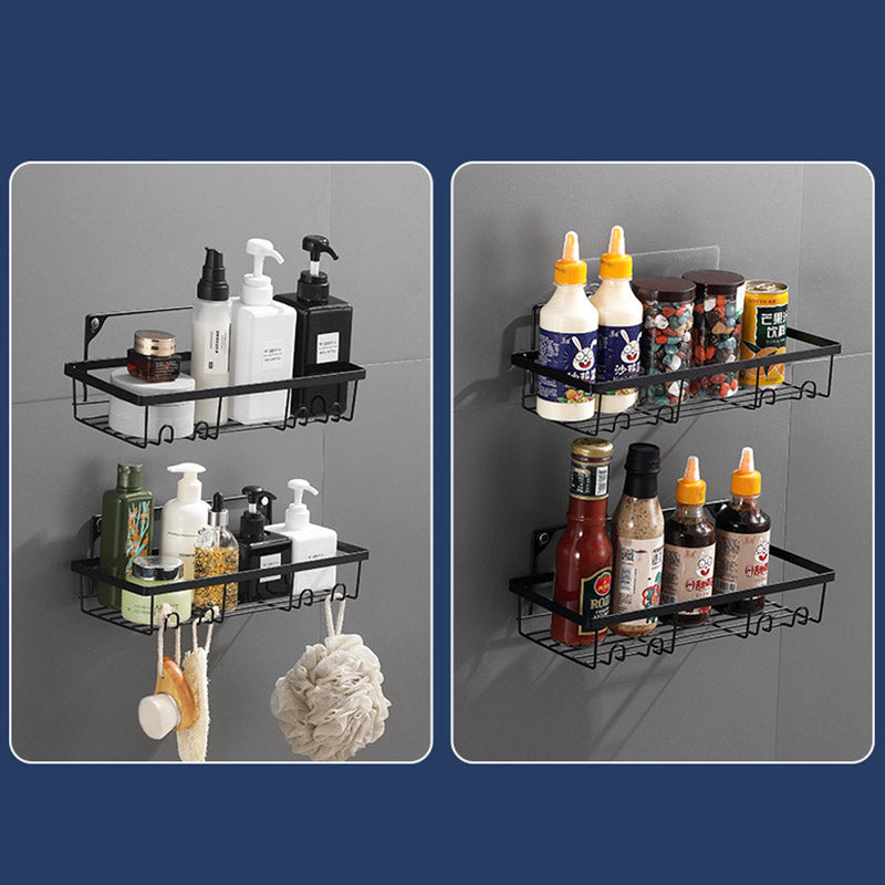 001- L02 4Pcs Bath Shower Caddy No Drilling / Drilling Shower Rack Organiser Holder