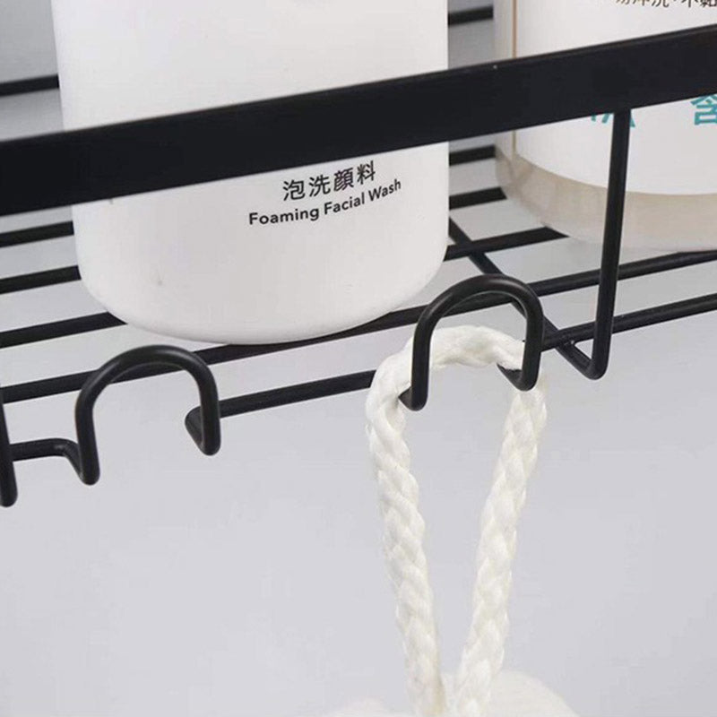 001- L02 4Pcs Bath Shower Caddy No Drilling / Drilling Shower Rack Organiser Holder