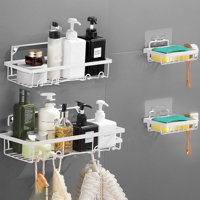 001- L02 4Pcs Bath Shower Caddy No Drilling / Drilling Shower Rack Organiser Holder