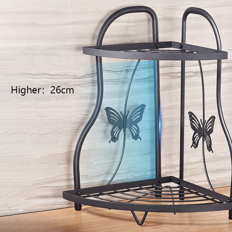 001-ZJ-SJ01 2 Layers Bathroom Organizer Punching Free Disassembly Kitchen Storage Rack
