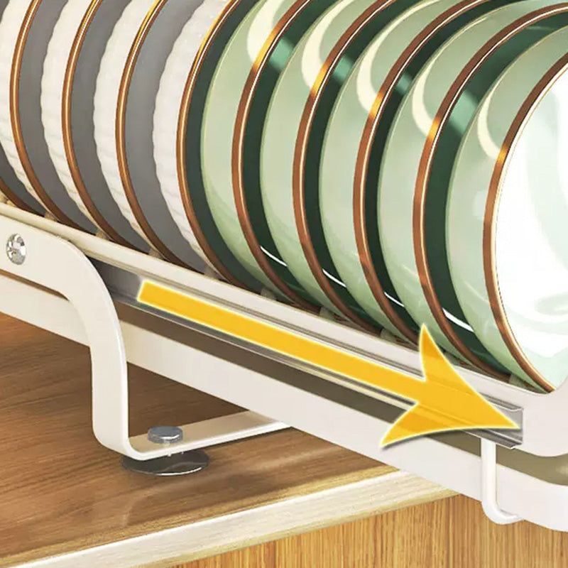 003XH-0027-1 Pull Out Dish Rack Multifunctional Slideable Dish Drying Holder with Drainboard