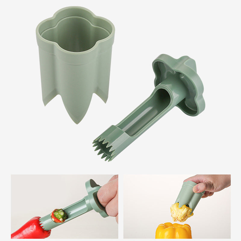 Jalapeno Pepper Core Remover ABS Bell Pepper Corer Seed Removal Tool (No FDA, BPA Free)