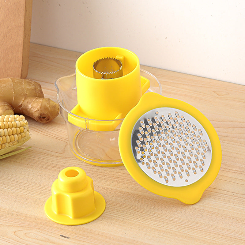 Plastic + Stainless Steel Manual Corn Sheller Corn Stripper Peeler Kitchen Tool (No FDA, BPA Free)