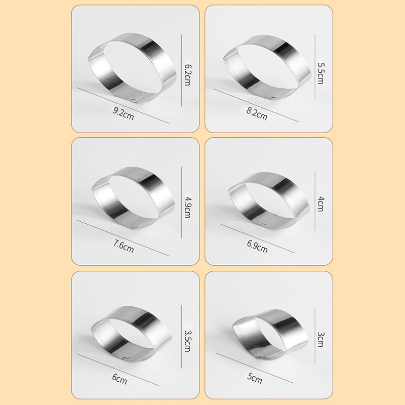 6Pcs / Set Rugby Fondant Cake Frame Cookie Cutters Biscuit Embosser Mold (BPA Free, No FDA)