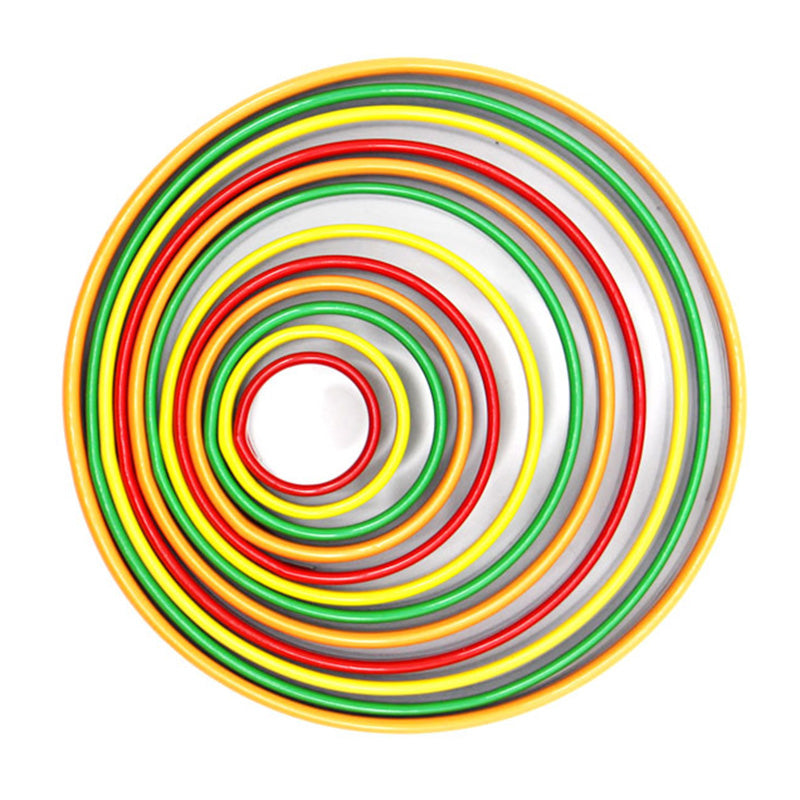 12Pcs Cake Ring Colorful Circle Cookie Cutter Stainless Steel Biscuit Mold (BPA Free, No FDA)