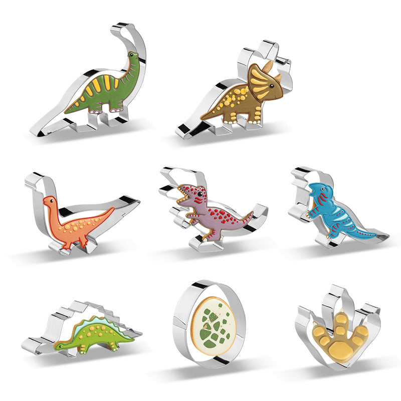 12Pcs Cartoon Animal Cookie Cutter DIY Baking Stainless Steel Fondant Mold (BPA Free, No FDA)