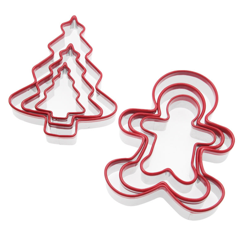 3Pcs / Set Cookie Cutter 430 Stainless Steel + PVC Sandwich Cutting Mold (BPA Free, No FDA)