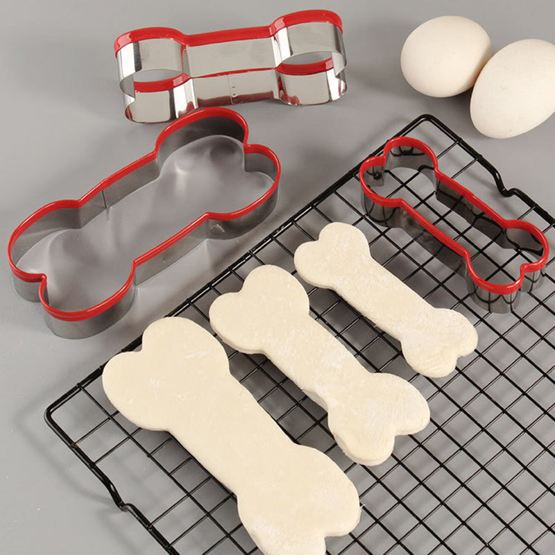 3Pcs / Set Cookie Cutter 430 Stainless Steel + PVC Sandwich Cutting Mold (BPA Free, No FDA)