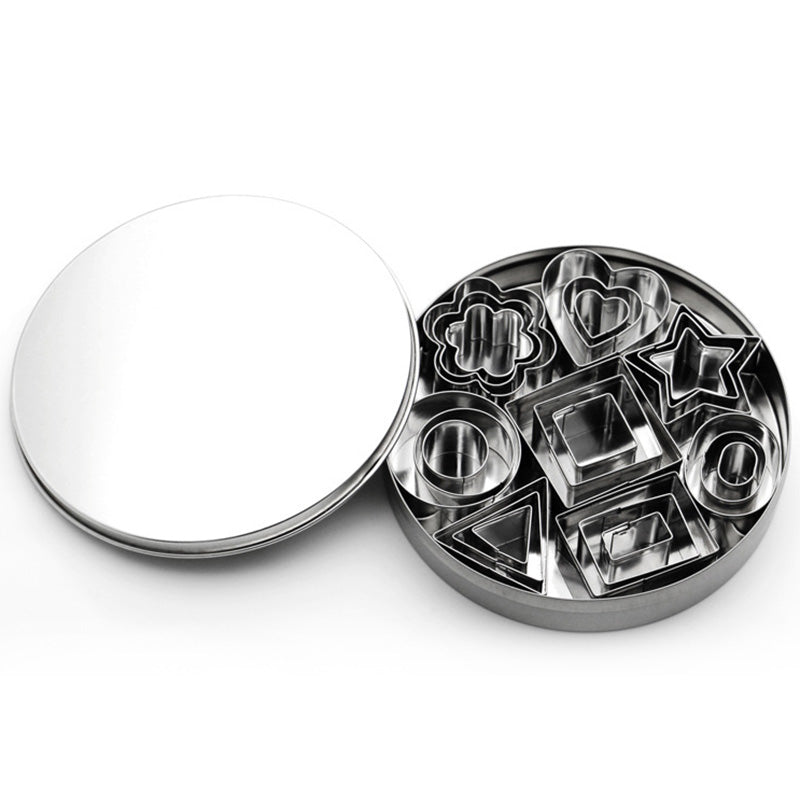 24PCS Biscuits Baking Mold Stainless Steel Cake Ring (BPA-Free, No FDA)