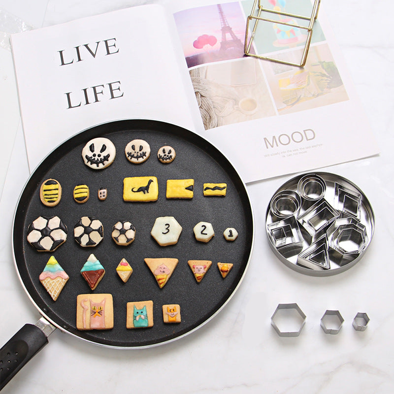 24PCS Biscuits Baking Mold Stainless Steel Cake Ring (BPA-Free, No FDA)