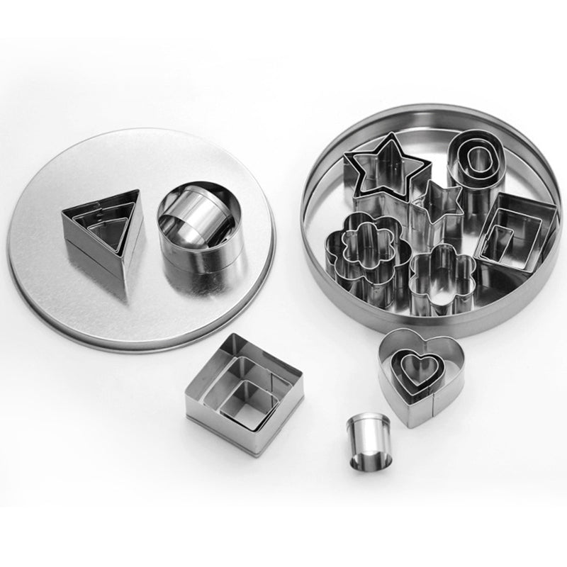 24PCS Biscuits Baking Mold Stainless Steel Cake Ring (BPA-Free, No FDA)