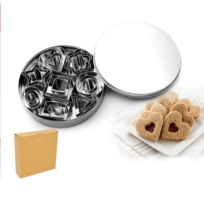 24PCS Biscuits Baking Mold Stainless Steel Cake Ring (BPA-Free, No FDA)