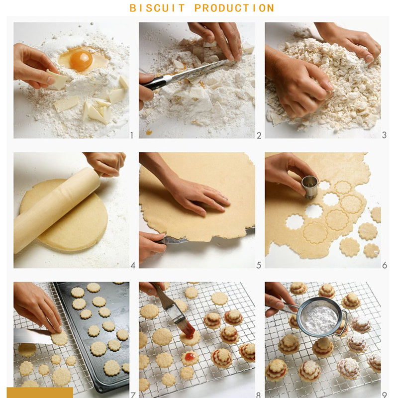 24PCS Biscuits Baking Mold Stainless Steel Cake Ring (BPA-Free, No FDA)