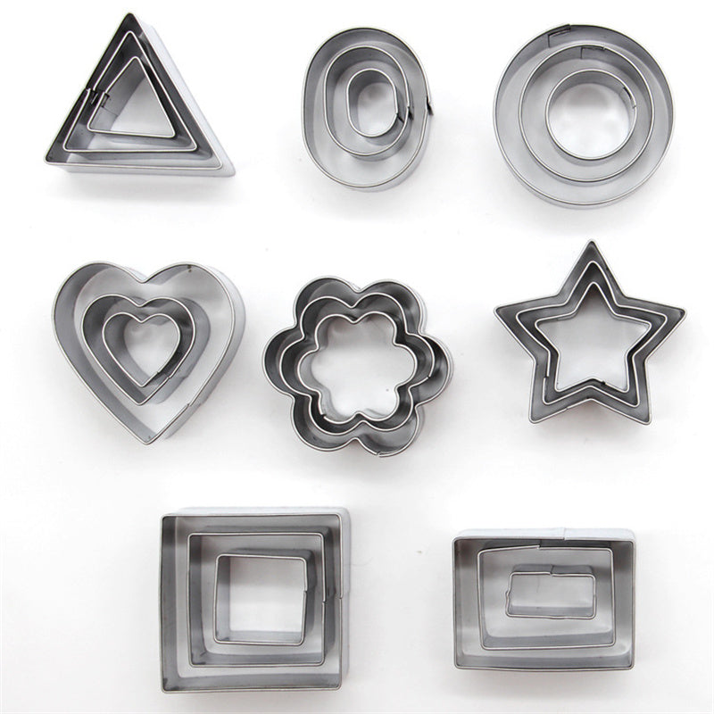24PCS Biscuits Baking Mold Stainless Steel Cake Ring (BPA-Free, No FDA)