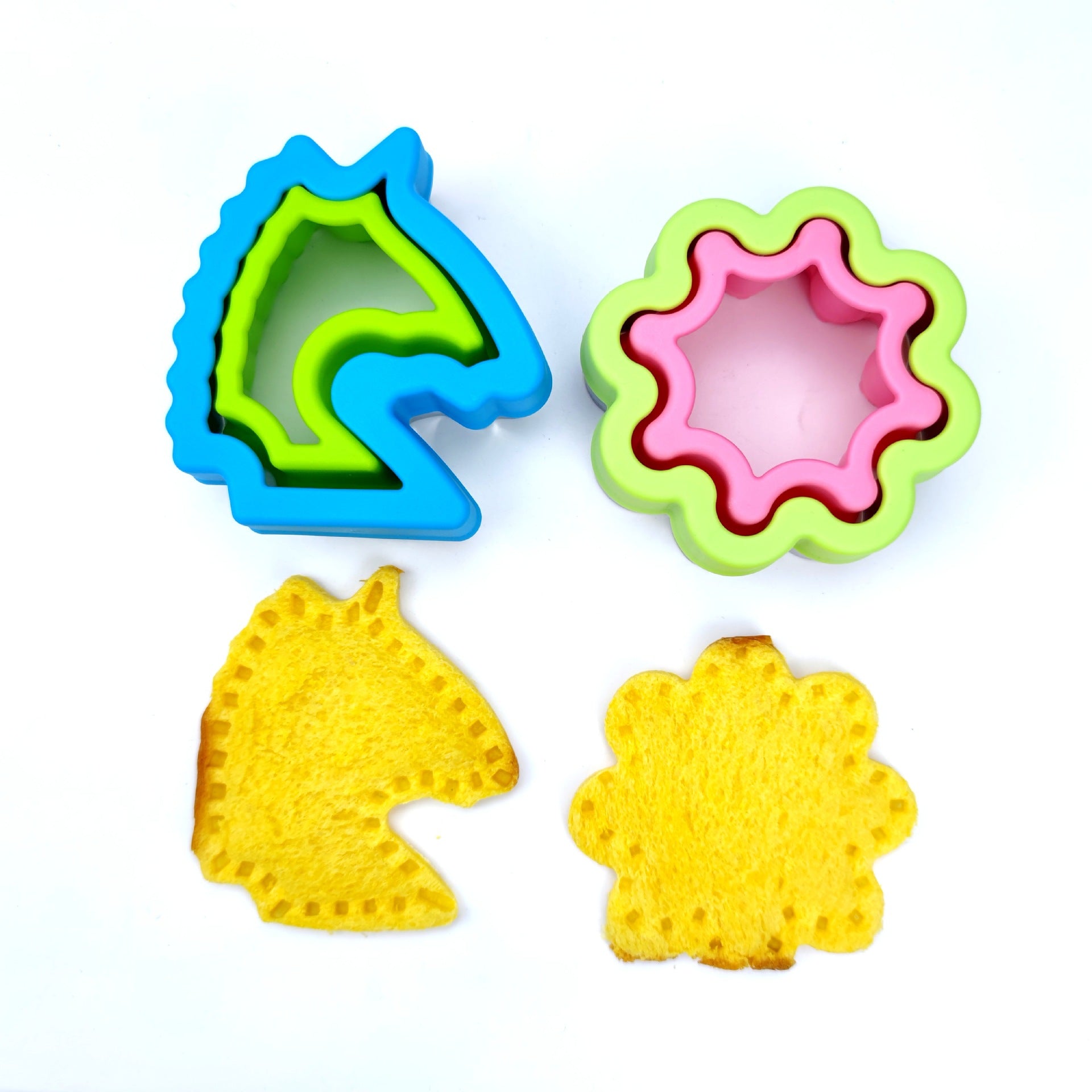 Sandwich Cutter for Kids Animal Flower Shape Biscuit Bread Baking Mold (BPA Free, No FDA)