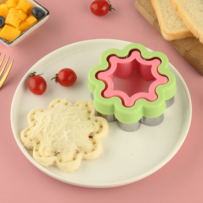 Sandwich Cutter for Kids Animal Flower Shape Biscuit Bread Baking Mold (BPA Free, No FDA)
