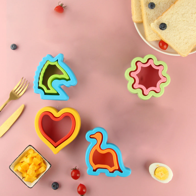 Sandwich Cutter for Kids Animal Flower Shape Biscuit Bread Baking Mold (BPA Free, No FDA)