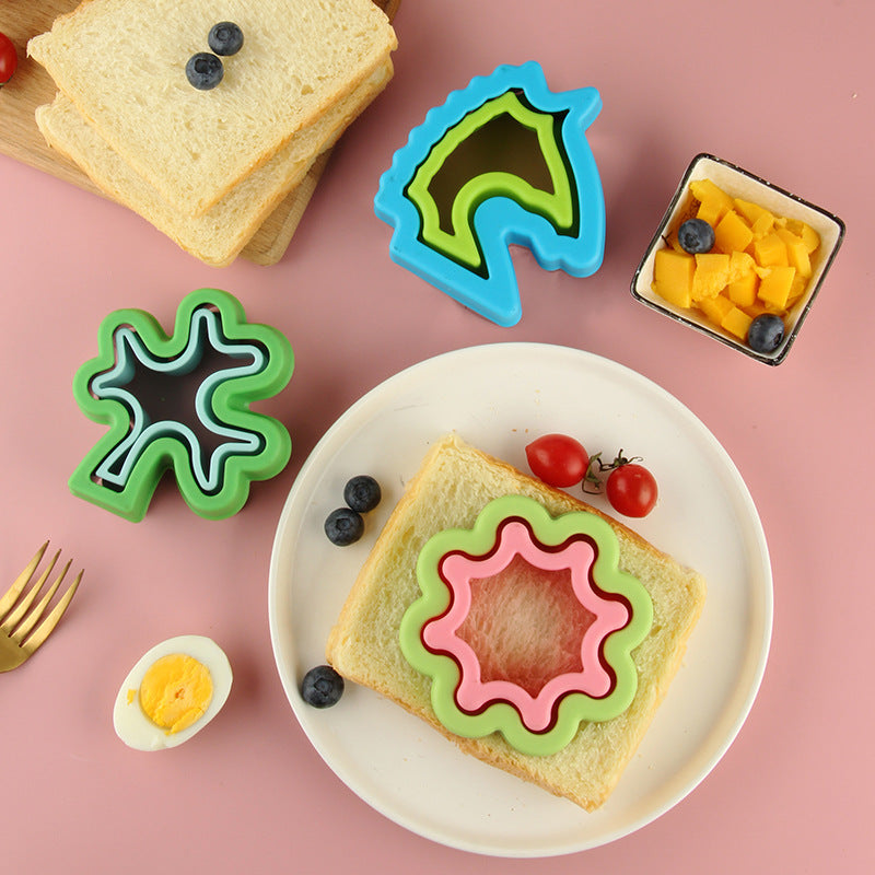 Sandwich Cutter for Kids Animal Flower Shape Biscuit Bread Baking Mold (BPA Free, No FDA)