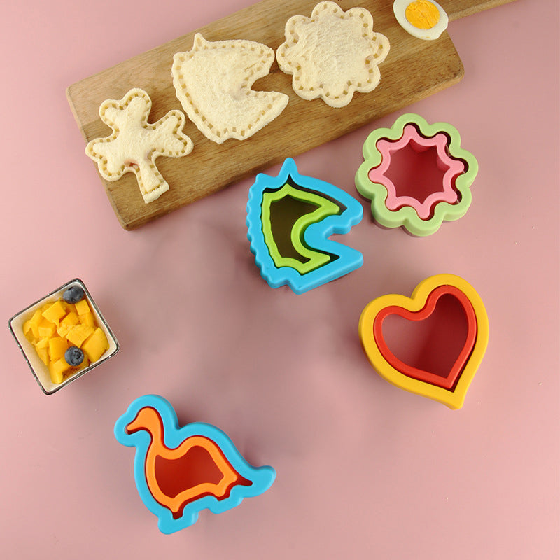 Sandwich Cutter for Kids Animal Flower Shape Biscuit Bread Baking Mold (BPA Free, No FDA)