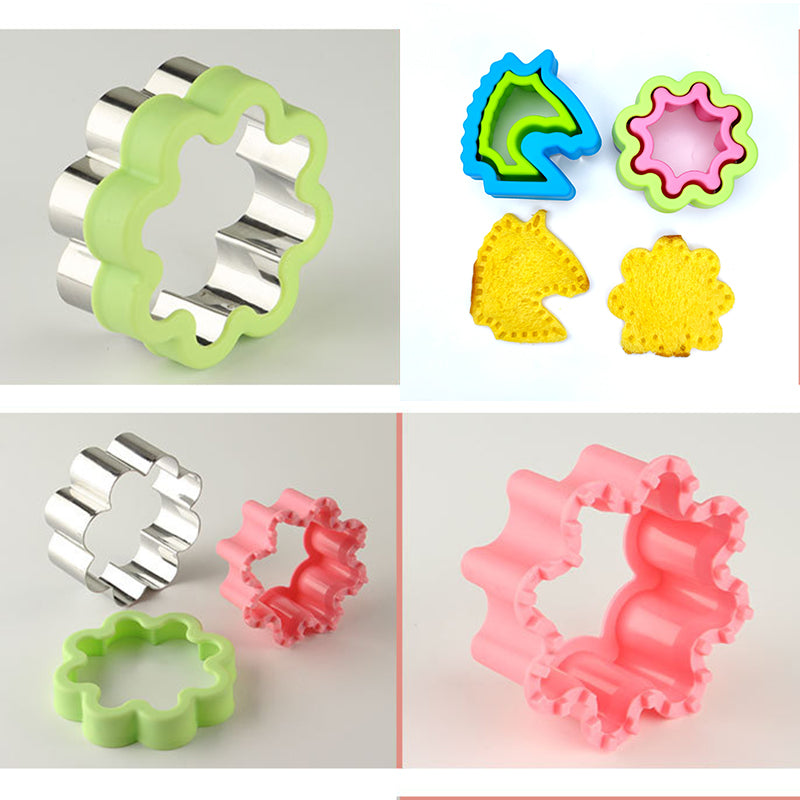 Sandwich Cutter for Kids Animal Flower Shape Biscuit Bread Baking Mold (BPA Free, No FDA)
