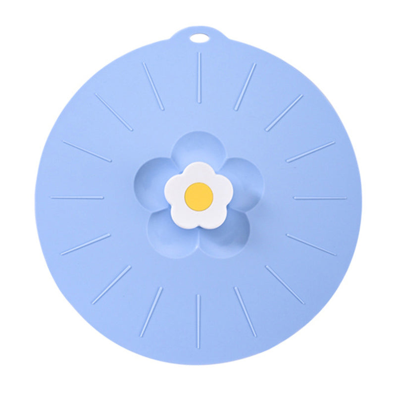 20*20cm Cute Flower Silicone Fresh-keeping Lid Kitchen Round Bowl Lid (No FDA Certificate, BPA Free)