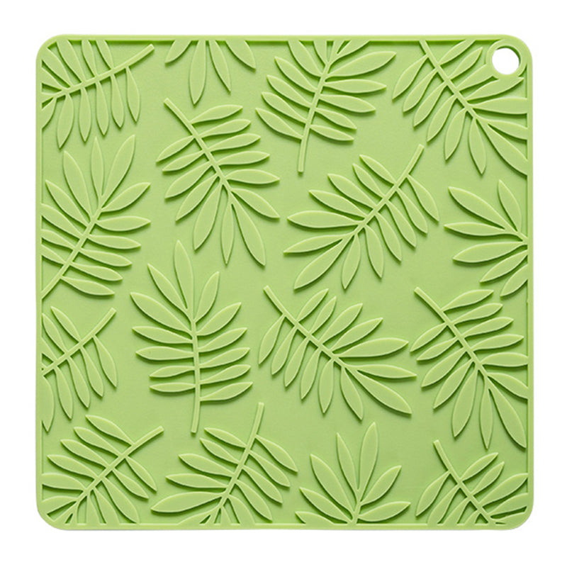 17*17cm Leaf Design Silicone Bowl Dish Heat Insulation Pad Dining Table Placemat