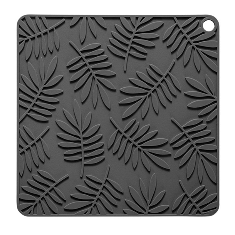 17*17cm Leaf Design Silicone Bowl Dish Heat Insulation Pad Dining Table Placemat