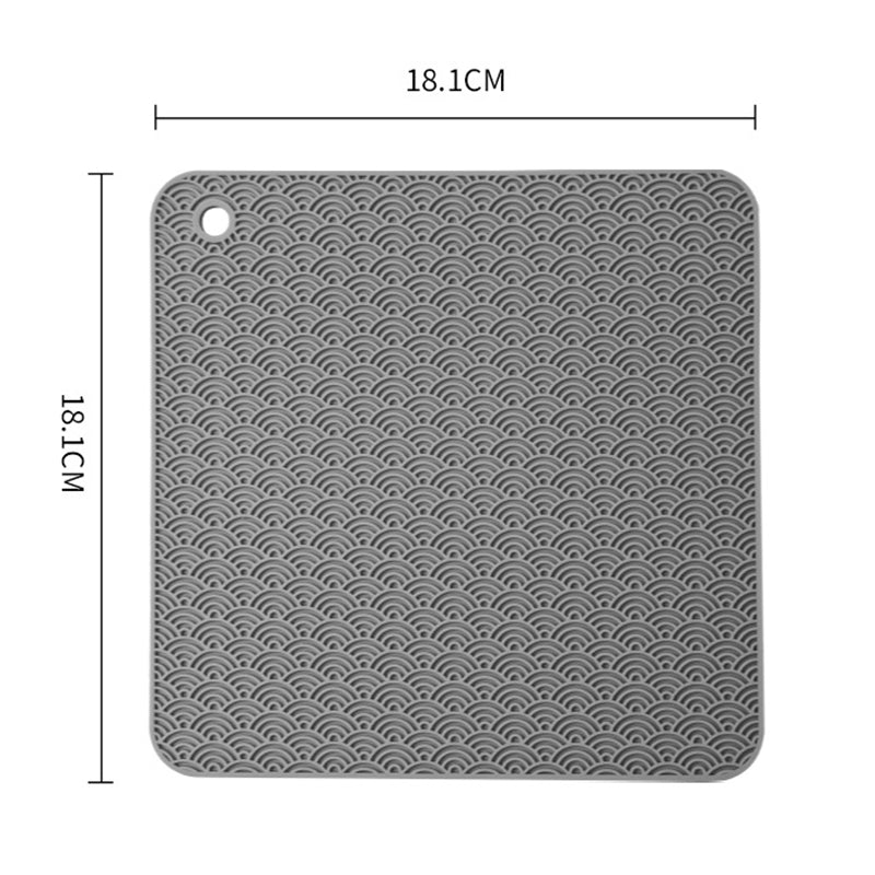 Square Silicone Bowl Dish Heat Insulation Pad Dining Table Protection Mat