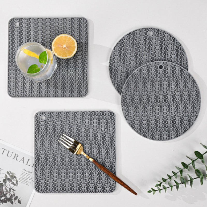 Round Silicone Anti-scalding Bowl Dish Pad Dining Table Protection Mat