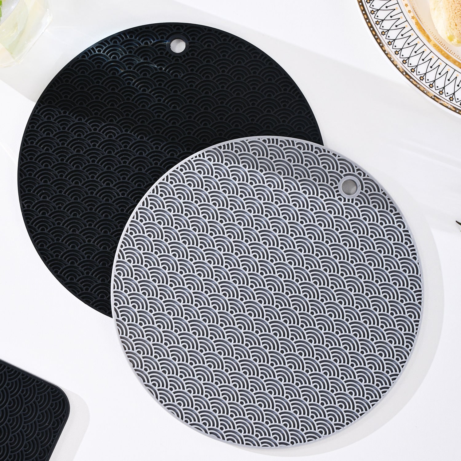 Round Silicone Anti-scalding Bowl Dish Pad Dining Table Protection Mat