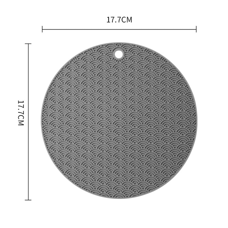 Round Silicone Anti-scalding Bowl Dish Pad Dining Table Protection Mat