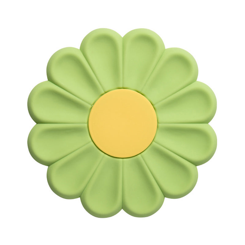 17*17cm Daisy Shape Silicone Heat Insulation Pad Dining Table Anti-scalding Mat