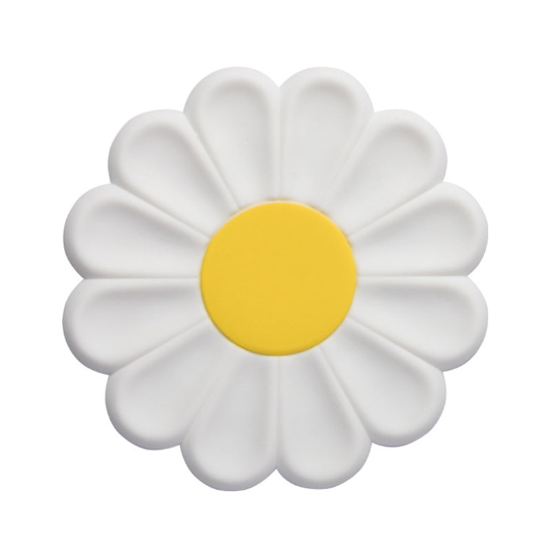 17*17cm Daisy Shape Silicone Heat Insulation Pad Dining Table Anti-scalding Mat