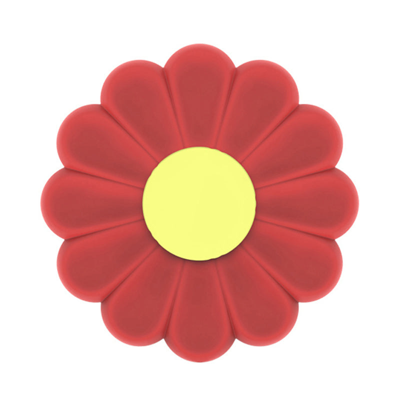 17*17cm Daisy Shape Silicone Heat Insulation Pad Dining Table Anti-scalding Mat