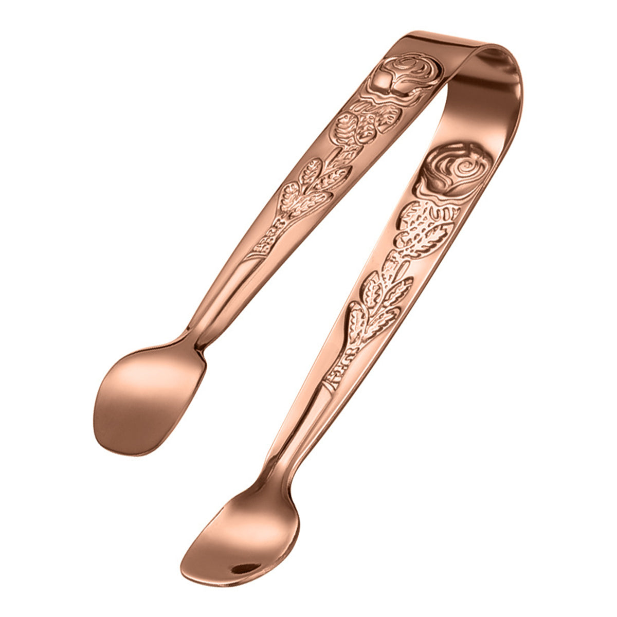 304 Stainless Steel Rose Pattern Mini Food Tongs Ice Cube Clip (BPA Free, No FDA)