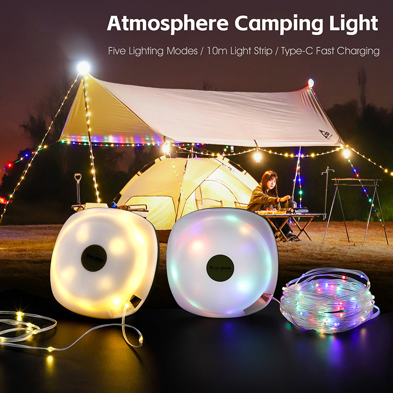 WEST BIKING YP0701425 Camping LED Tent Light Outdoor Campsite Atmosphere Canopy Light