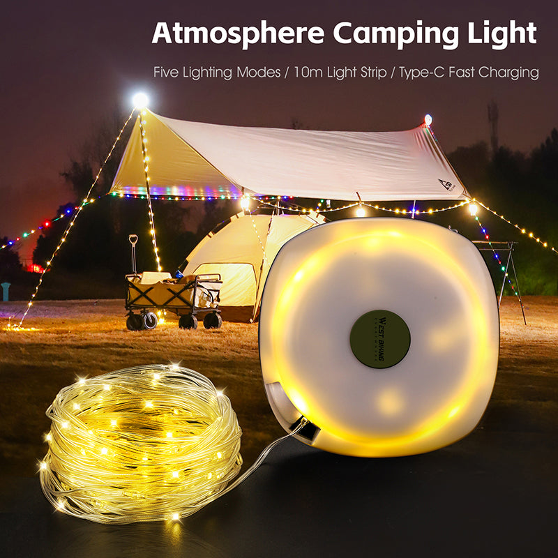 WEST BIKING YP0701425 Camping LED Tent Light Outdoor Campsite Atmosphere Canopy Light